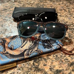 Knockaround Shark Week sunglasses with additional black pair!! Like NEW!!